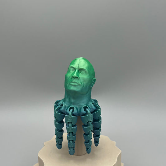 Heady Prints 3D printed multicolor articulated rocktopus, side view