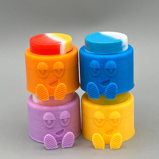Heady Prints 3D printed multicolor chill buddy jr 5ml, top view