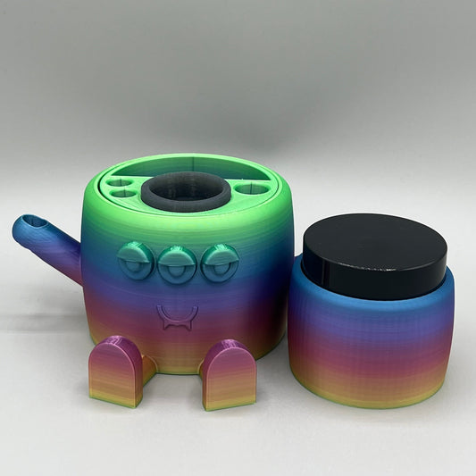 Heady Prints 3D printed multicolor chill buddy organizer, top view