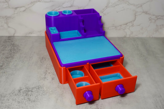 Heady Prints 3D printed multicolor desk organizer with compartments, desk companion