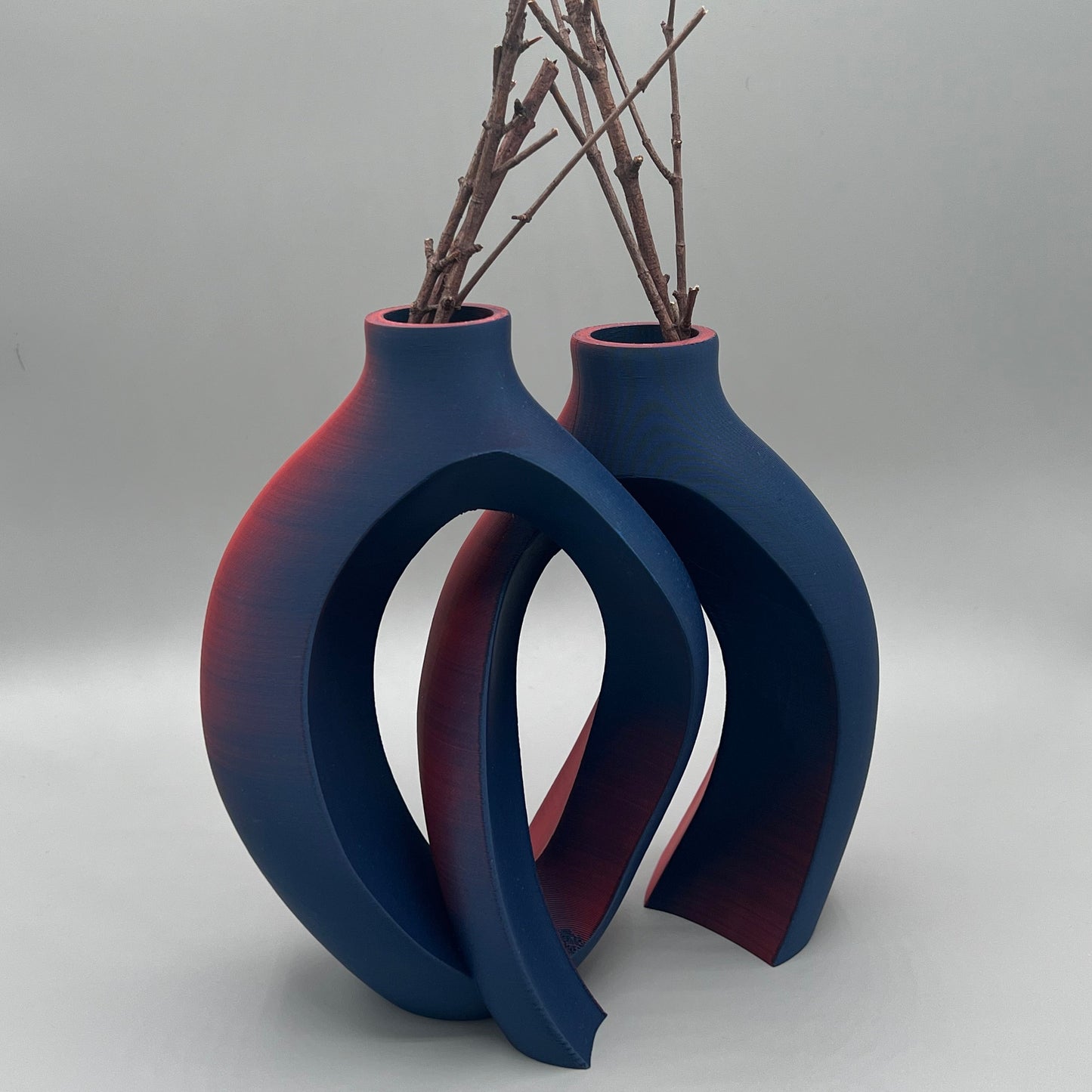 Heady Prints 3D printed blue ring holder, hanging view