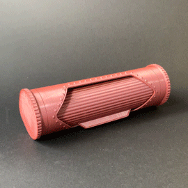 Heady Prints 3D printed pink steampunk pencil case, animated product view