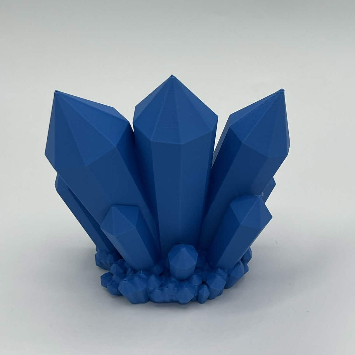 Heady Prints 3D printed blue Crystal PSA Slab Holder, staged back view with graded card