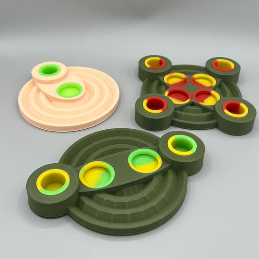 Heady Prints 3D printed green Terp pearl-Disks, top view