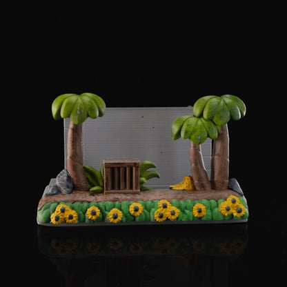Heady Prints 3D printed Adventure console holder with palm trees, angled view
