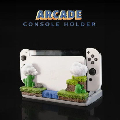 Heady Prints 3D printed Arcade console holder with cactus scene, Nintendo Switch desk accessory