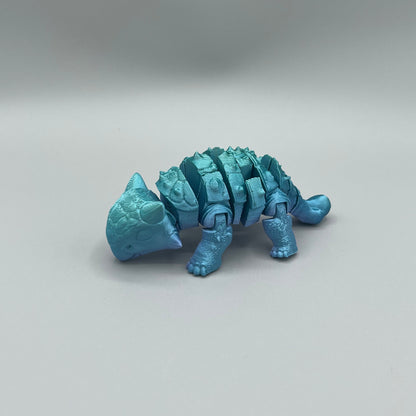 Heady Prints 3D printed blue articulated ankylosaurus, promo