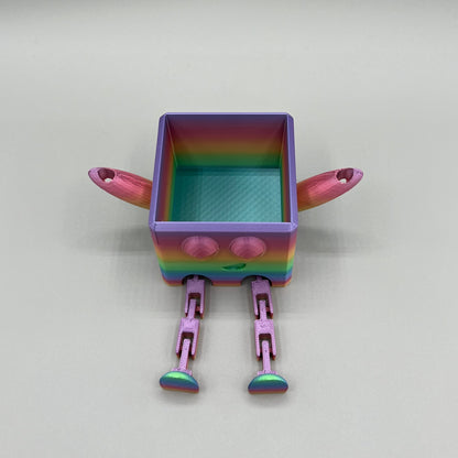 Heady Prints 3D printed multicolor articulated chill buddy, rear view