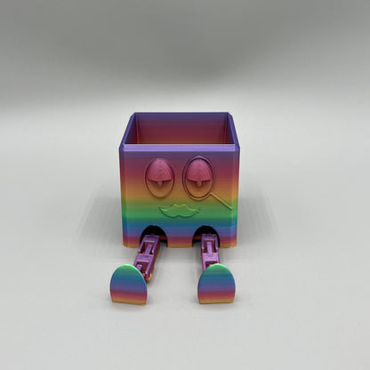 Heady Prints 3D printed multicolor articulated chill buddy, three quarter view