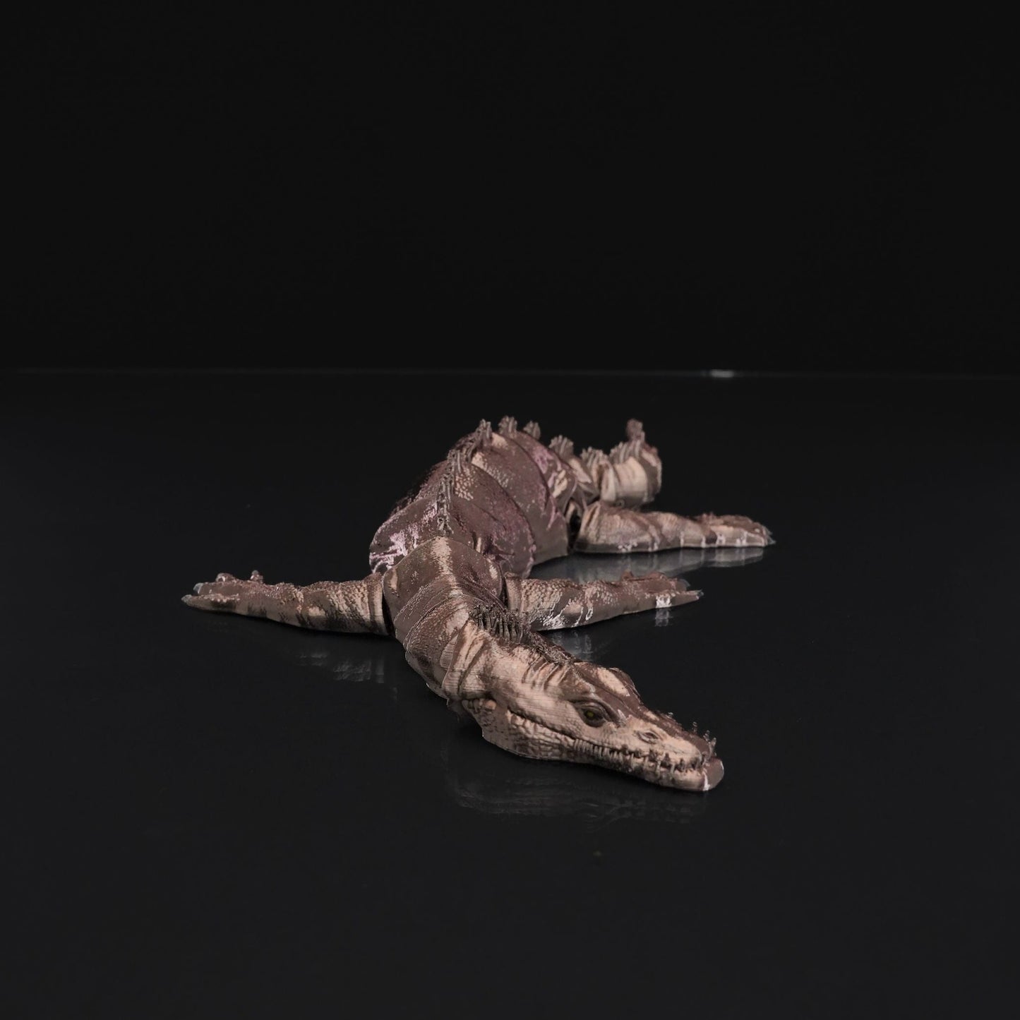 Heady Prints 3D printed articulated nothosaurus figurine, front view