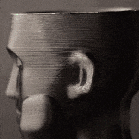 Heady Prints 3D printed purple articulated zombie, animated 02