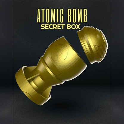 Heady Prints 3D printed gold atomic bomb secret box, promo
