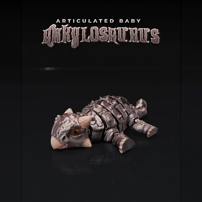 Heady Prints 3D printed grey baby ankylosaurus, promo