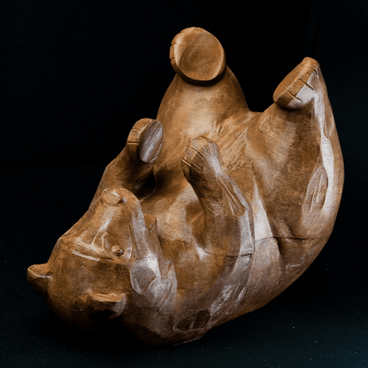 Heady Prints 3D printed bear wine bottle holder, angled view