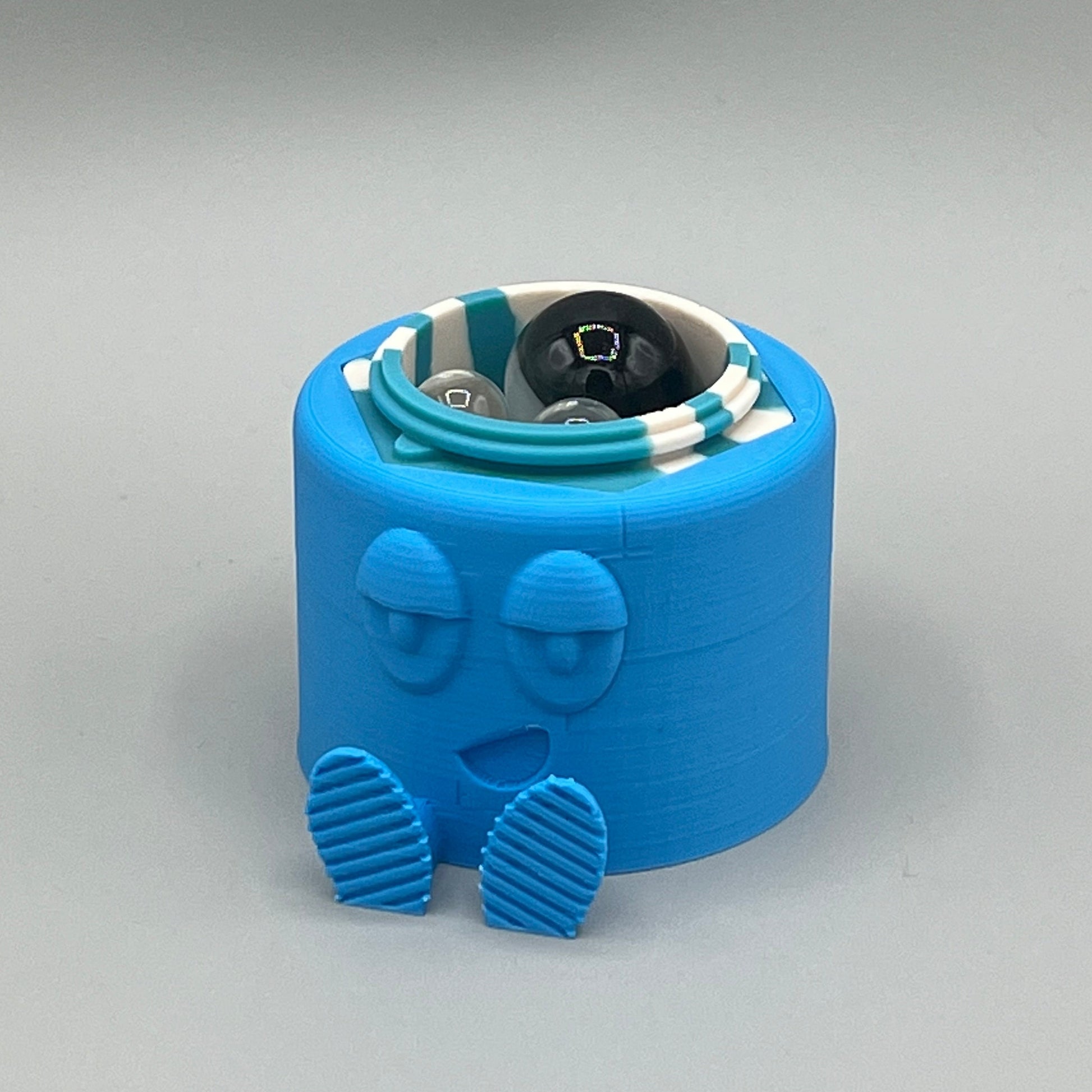Heady Prints 3D printed blue chill buddy jr 26ml, front view