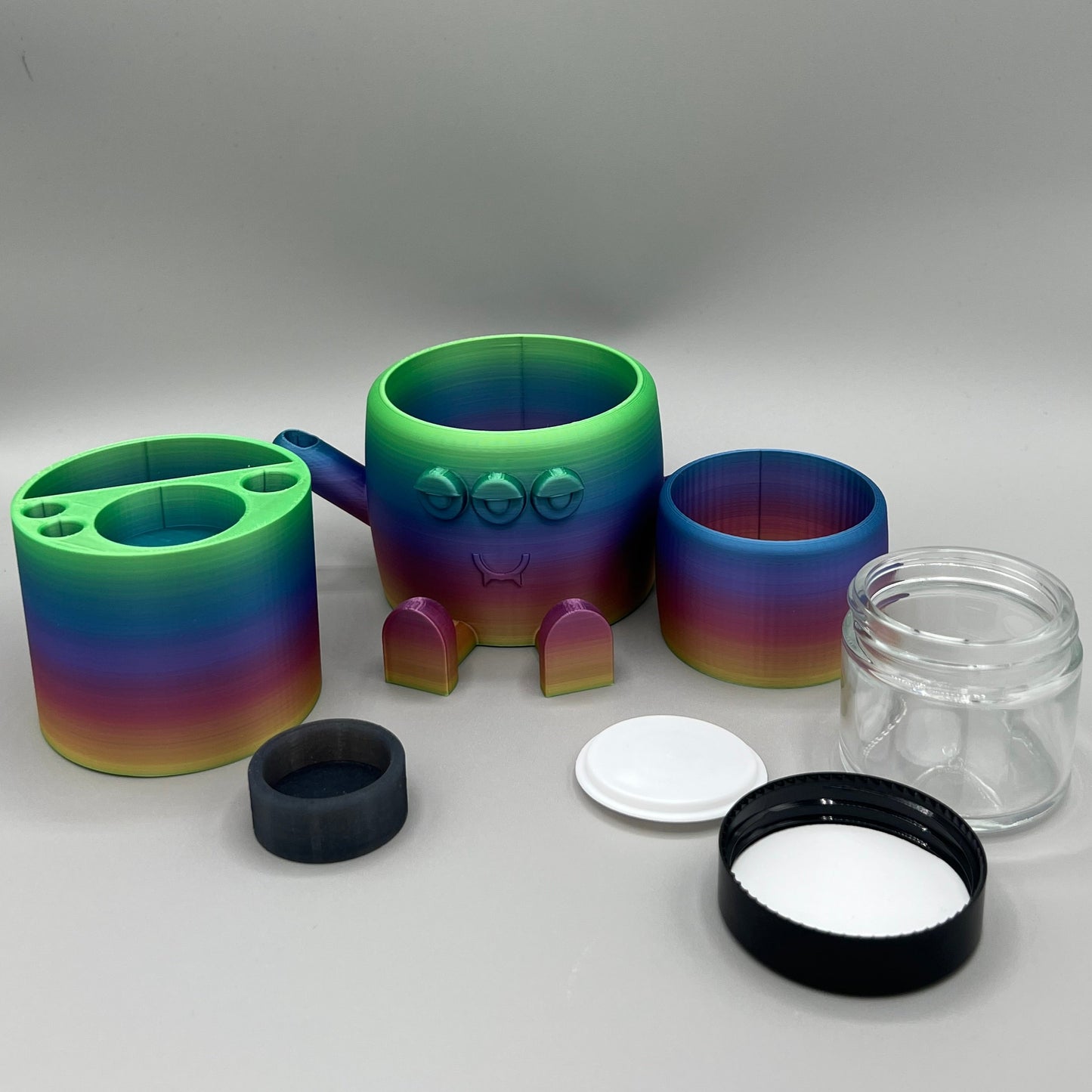 Heady Prints 3D printed multicolor chill buddy organizer, side view