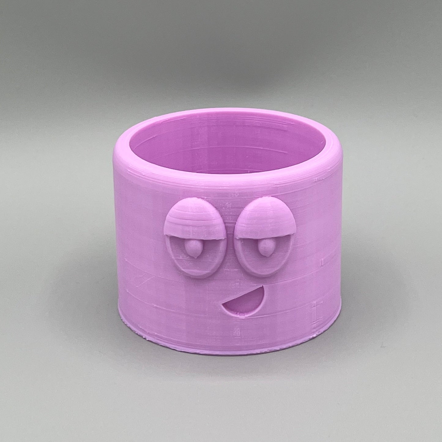 Heady Prints 3D printed purple chill buddy, front view