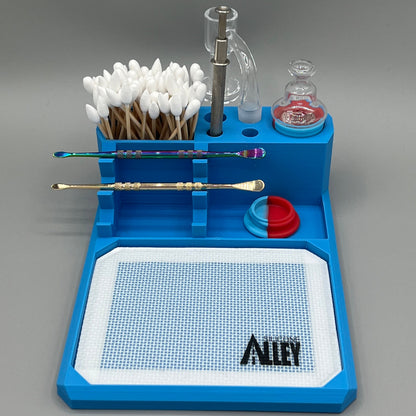 Heady Prints 3D printed blue chill zone station lite, side view