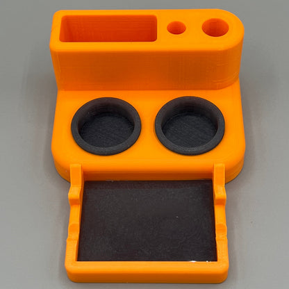 Heady Prints 3D printed orange chill zone station, top view
