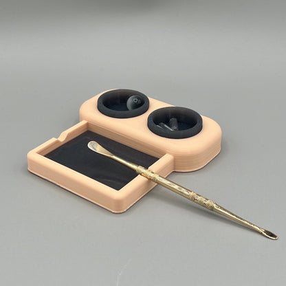 Heady Prints 3D printed tan chill zone station, front view