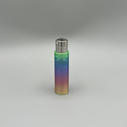 Heady Prints 3D printed multicolor clipper lighter keychain case, mischievous face