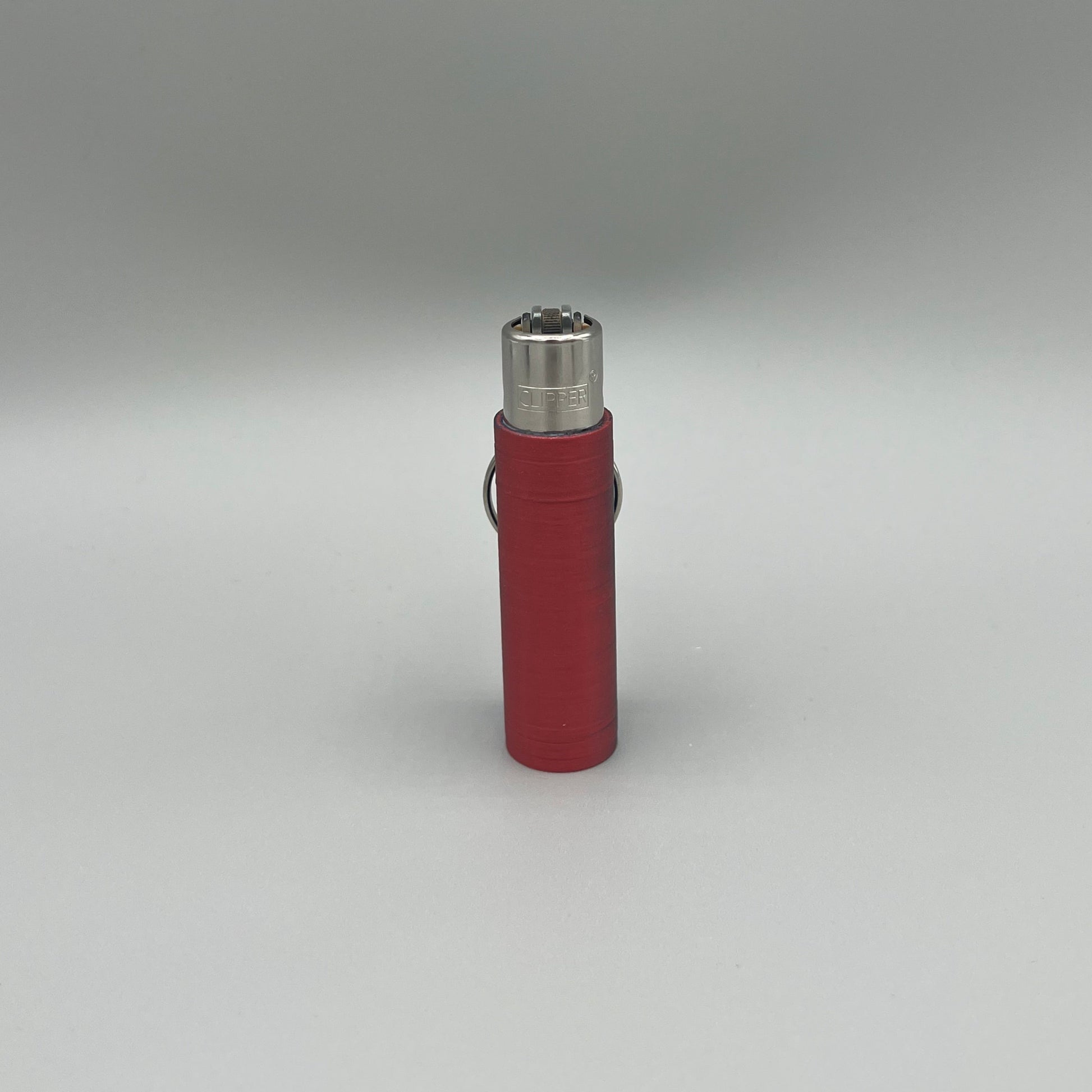 Heady Prints 3D printed red clipper lighter keychain case, blank