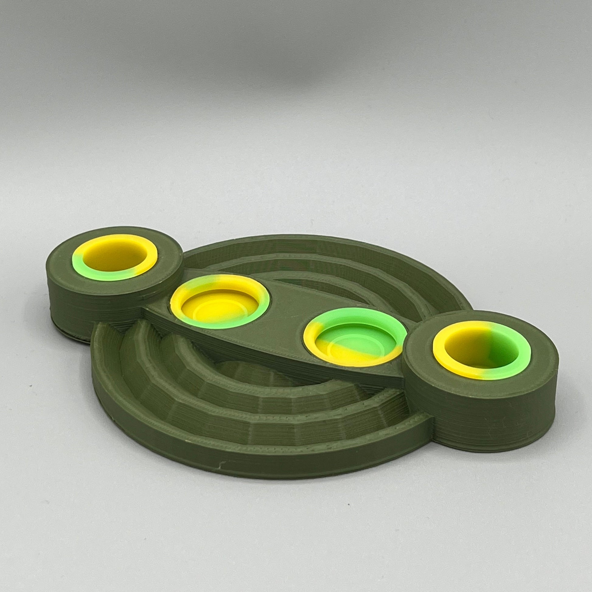 Heady Prints 3D printed green dab pad, side view