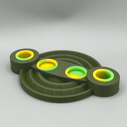 Heady Prints 3D printed green dab pad, side view