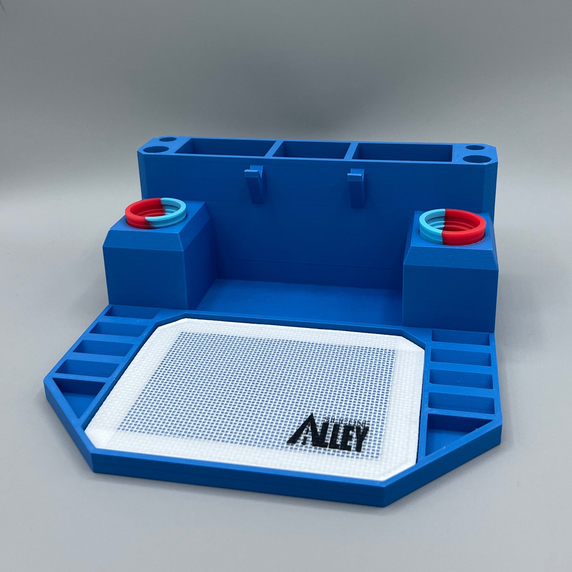 Heady Prints 3D printed blue dab station, open view