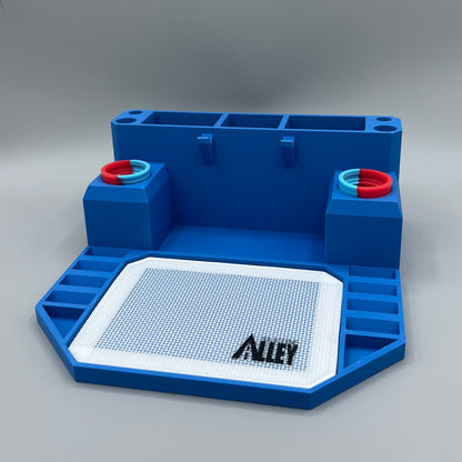 Heady Prints 3D printed blue dab station, open view