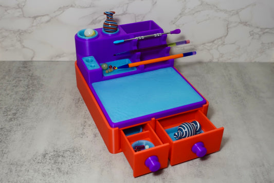 Heady Prints 3D printed multicolor desk organizer with drawers, desk companion