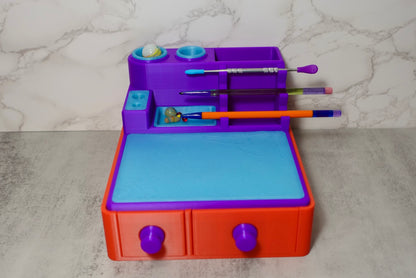 Heady Prints 3D printed multicolor desk organizer with tool attachments, desk companion