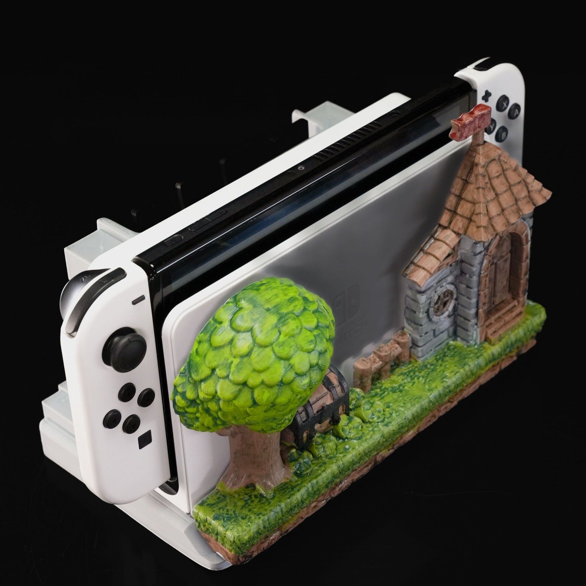Heady Prints 3D printed Fantasy console holder with Nintendo Switch, product view