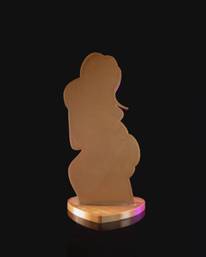 Heady Prints 3D printed gold Future Mama ultrasound holder, full product view