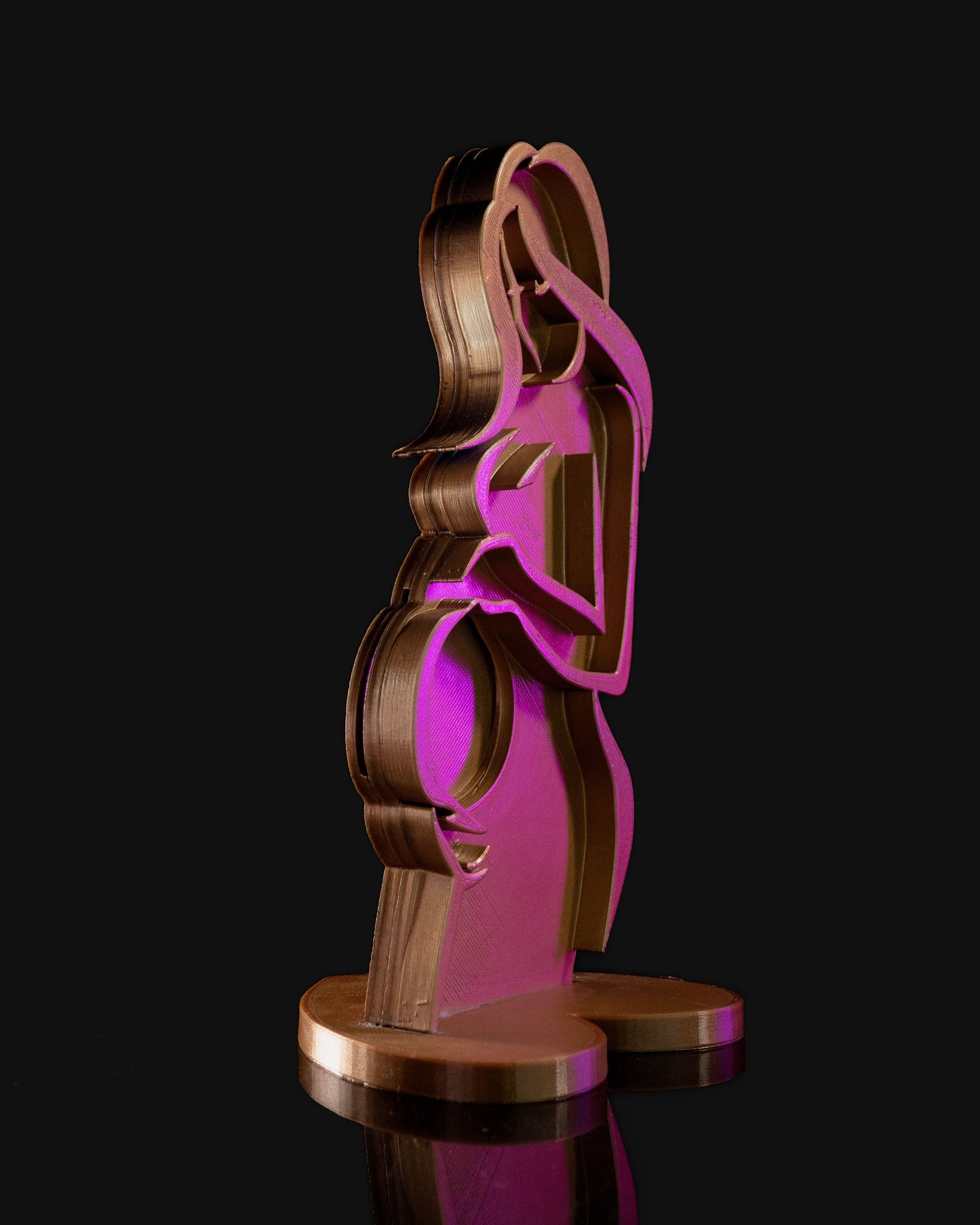Heady Prints 3D printed purple Future Mama ultrasound holder, product view