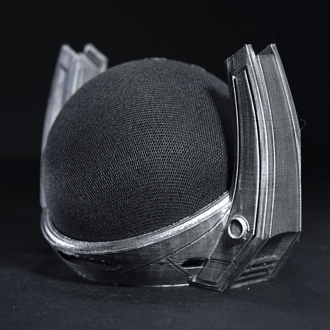 Heady Prints 3D printed Infinity Alexa Echo Dot holder, angled view