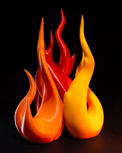 Heady Prints 3D printed infinity flames sculpture, full product view