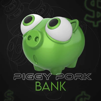 Heady Prints 3D printed green Piggy Pork Bank, novelty coin bank desk accessory