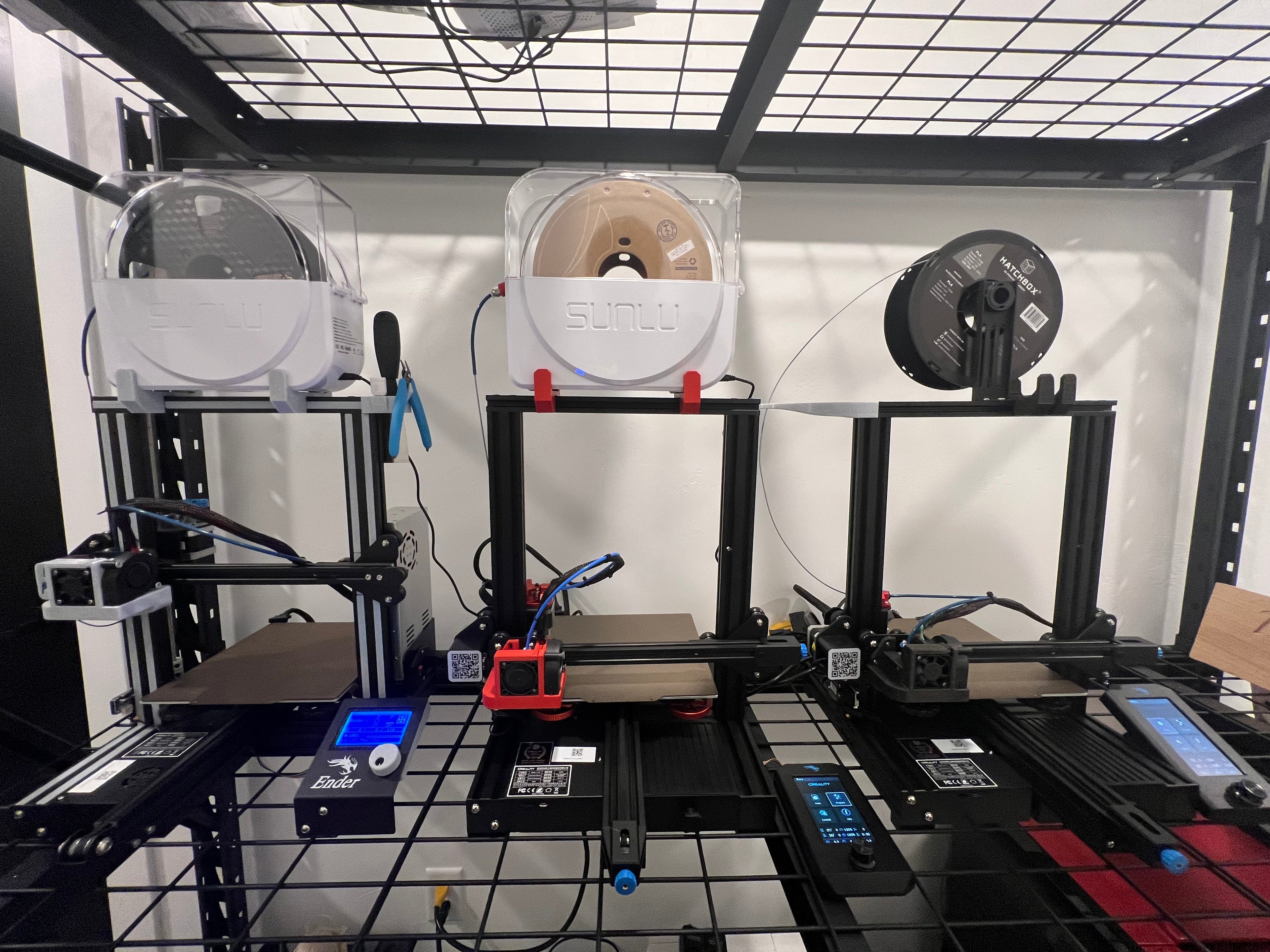 Heady Prints 3D printer setup, side view