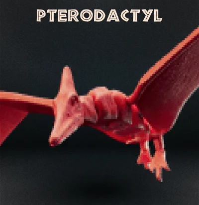Heady Prints 3D printed red pterodactyl, promo