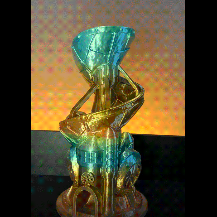 Heady Prints 3D printed rainbow dice holder, animated product view