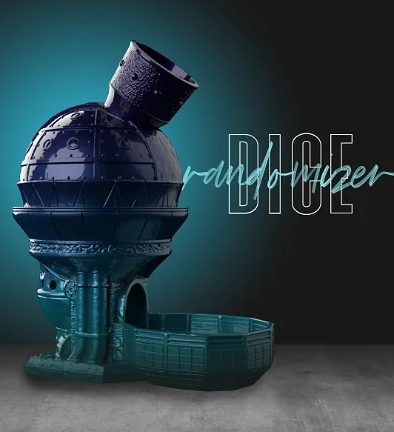 Heady Prints 3D printed blue rainbow dice holder, tabletop gaming accessory