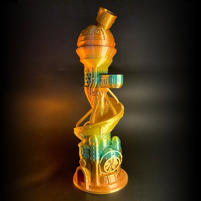 Heady Prints 3D printed rainbow dice holder lifestyle shot, tabletop gaming accessory