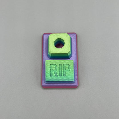 Heady Prints 3D printed multicolor rip banger display, front view