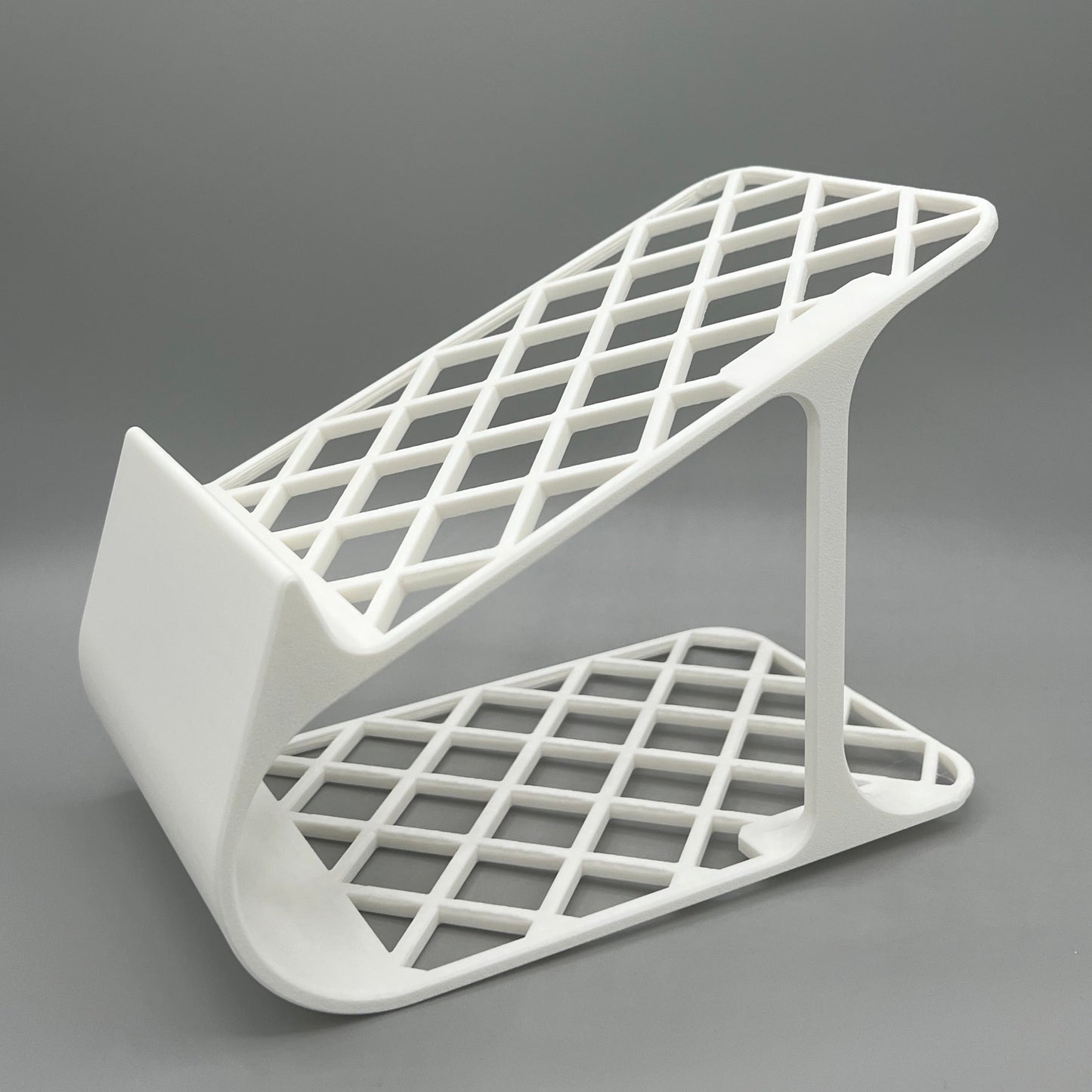 Heady Prints 3D printed white shoe organizer, promo