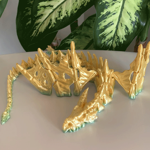 Heady Prints 3D printed teal stegosaurus figurine, animated product view