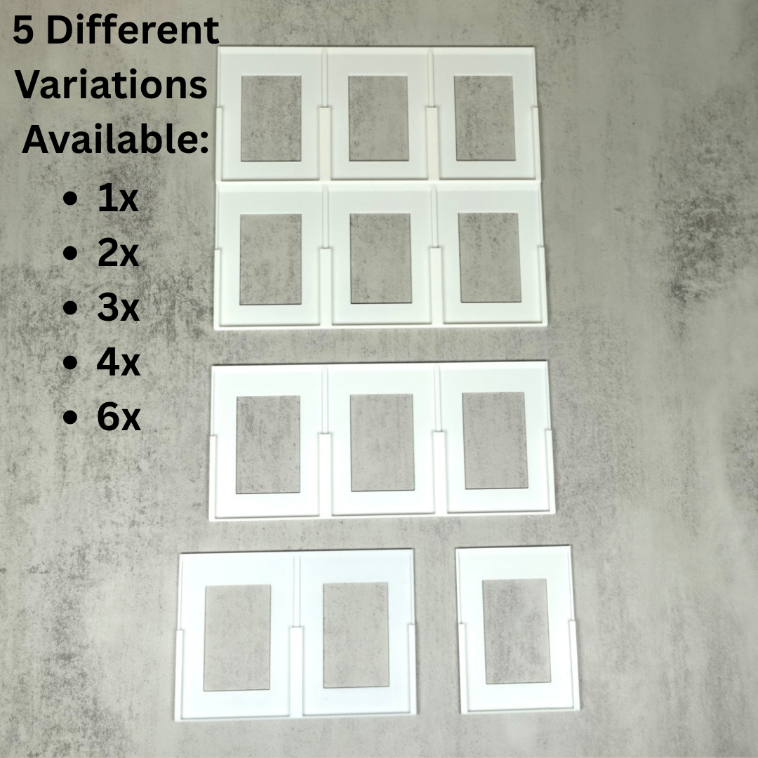 Heady Prints 3D printed TCG toploader wall display with multiple panel configurations