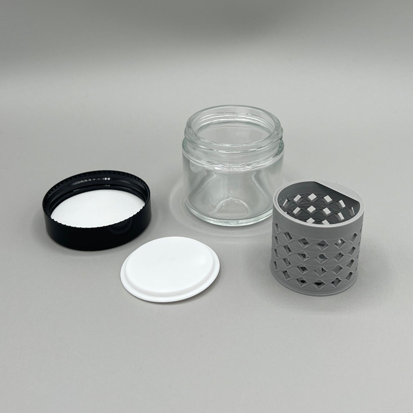 Heady Prints 3D printed green 2oz terp pearl cleaner, parts view