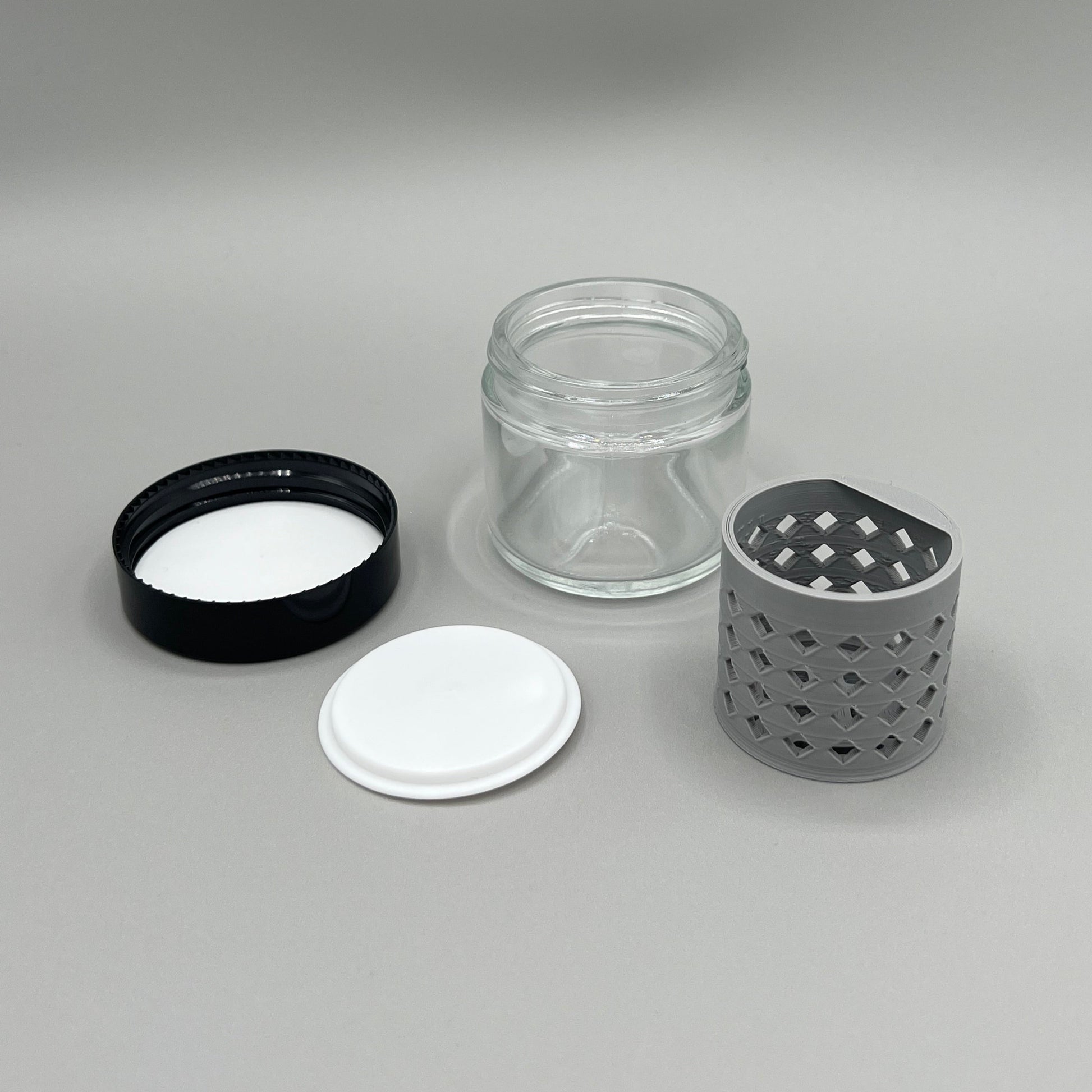 Heady Prints 3D printed green 2oz terp pearl cleaner, parts view