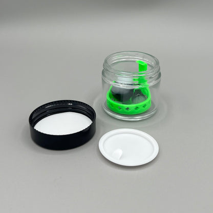 Heady Prints 3D printed green 2oz terp pearl cleaner, top view